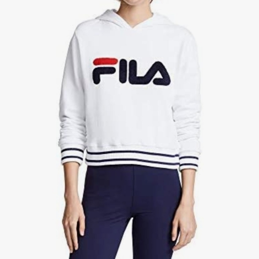 FILA Rosemary Hoodie White Size Medium